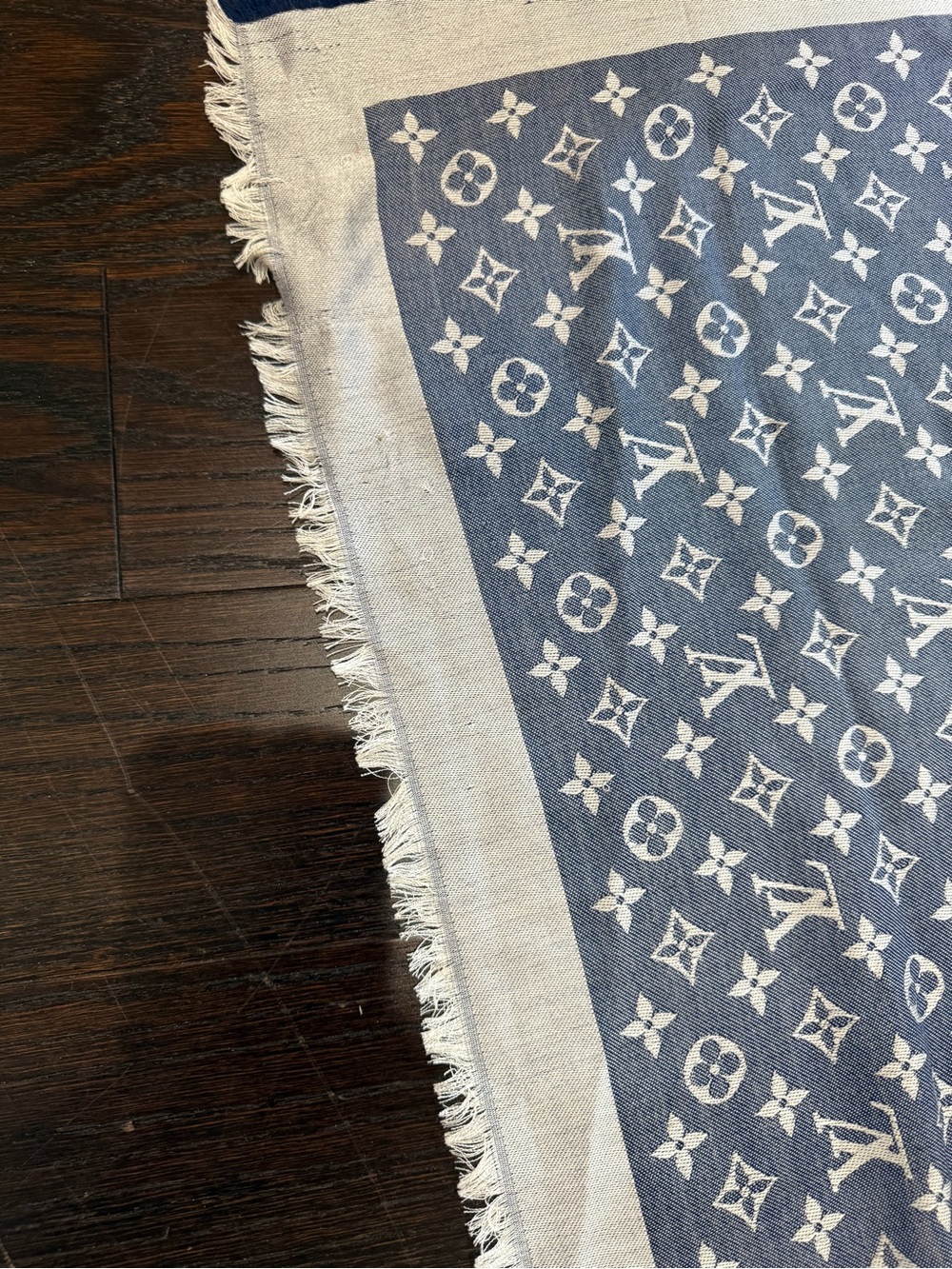 Louis Vuitton Navy and Off-White Monogram Decorative Panel
